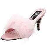 Pleaser Women's Amour-03 Sandal,Baby Pink Satin,16 M US