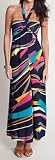 Juniors Strapless Halter Summer Cocktail Maxi Dress