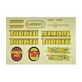Torker Retro BMX Decal Set Frame & Fork Chrome/Yellow/Black