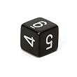 Chessex Opaque 16mm Dice, Black with white d6 with numbers