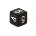 Chessex Opaque 16mm Dice, Black with white d6 with numbers
