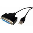 Cables Unlimited USB-1475-06 6-Feet USB to Parallel DB25 Female Printer Cable
