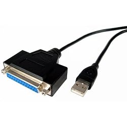 Cables Unlimited USB-1475-06 6-Feet USB to Parallel DB25 Female Printer Cable