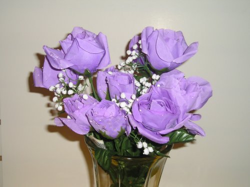 Silk Rose Lavender Bouquet