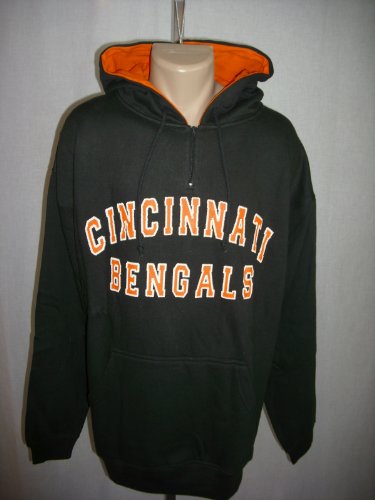 Cincinnati Bengals NFL 1/4 zip hooded sweatshirt 3XLT = 3X-Large Tall