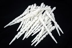 Club Pack of 36 Winter White Shatterproof Icicle Christmas Ornaments 5"