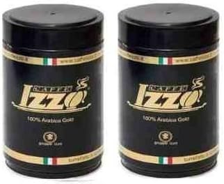 Caffe Izzo Gold 100% Arabica Ground Espresso 250gr (8.8oz Tin) - 2 pack