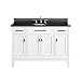 Avanity Madison 49 in. Vanity Combo in White finish with Black Granite Top
