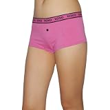 Ladies XOXO Sexy Stretch Hipster Boy Shorts Panties Underwear / Knickers - Pink