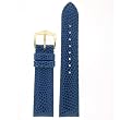 Watch Band Genuine Leather Lizard Grain Royal Blue 20mm