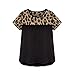 FUNOC Lady Women Leopard Printing Chiffon Casual Tops T Shirt Blouse