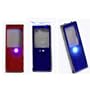 Deluxe Mini 3x Magnifier Flashlight with Battery Blue / Red