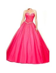 Strapless Tulle  Sweetheart Lace-Up Sleeveless  Ball Gown Prom Dress/Quinceanera Dress 