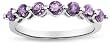 Sterling Silver Amethyst 7-Stone Ring