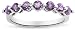 Sterling Silver Amethyst 7-Stone Ring