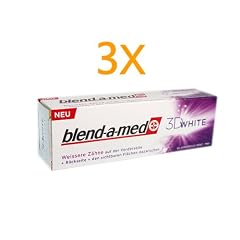3 x Blend-a-med Zahncreme/ Zahnpasta 3D White 75ml Glamorous Mint weissere Z�hne/ Zahnschmelz freundlich