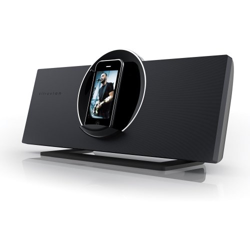 Iphone Speaker System-Coby Vitruvian Speaker System for iPod and iPhone  CSMP175BLK, Black Images