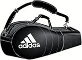 adidas Tour 6 Racquet Bag (Black/Aluminum/White , 30'' x 10'' x 13'')