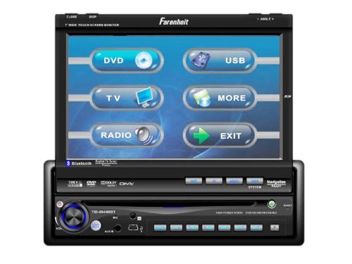 Farenheit TID-894NR Single DIN A/V Receiver with Flip Out 7-Inch Display without Bluetooth