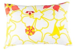 Argington Organic Boudoir Pillow, Heart And Flowers Print