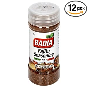 Badia Fajita Seasoning, 3-Ounce Bottle (Pack of 12)