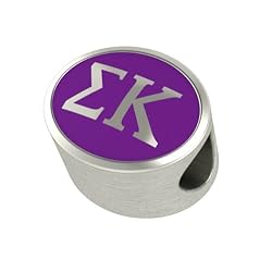 Sigma Kappa Enamel Sorority Bead Charm Fits Most European Style Bracelets. High Quality Bead in Stock for Fast Shipping. Officially Licensed