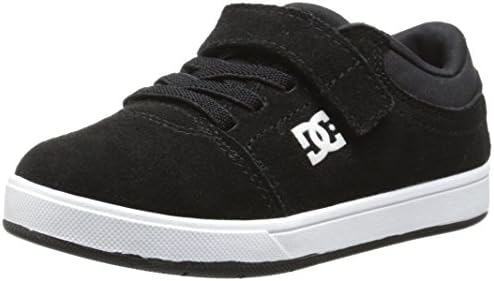 DC Crisis Skate Shoe (Toddler),Black/Black/White,9 M US Toddler