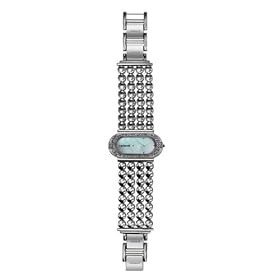 Cacharel - Montre Femme Acier - CN515ZWR - Quartz Analogique - Ovale - Pierres Blanches - Bracelet Acier
