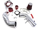 96-04 02 Ford Mustang GT V8 4.6L Cold Air Intake Kit Polish with Red Hose