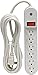 GE 6-Outlet Power Strip, 9 Ft Extension Cord, Twist-to-Lock Safety Covers, Integrated Circuit Breaker, ETL Listed, White, 55253