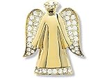 Monet Rhinestone Angel Pin GOLDTONE