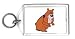 Keychain with bulldog, sneaking, walking, brown, dog