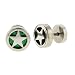 Rock Star Faux Plug - Lt Green - 16g Stud Wire - 00g Fake Plug - Sold as a Pair