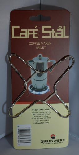 Café Olé Trivet Ring Reducer for Gas Hobs Suitable for Stovetop Coffee Makers Moka Pots Percolators, 9.5 x 9.5 x 0.6 cm, Stainless Steel