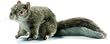 Grey Squirrel Seated Plush Toy 8" Long