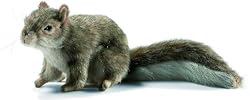 Grey Squirrel Seated Plush Toy 8" Long