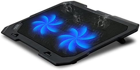 Laptop Cooling Pad,12"-16" Laptop fans Chill Mat 2 Quiet Fans LED Lights Cooler Pad