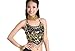 ZLTdream Lady's Belly Dance Chiffon Banadge Top With Chest  bells and coins