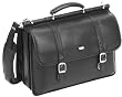Bugatti Palermo Black Nappa Leather Executive Briefcase Laptop