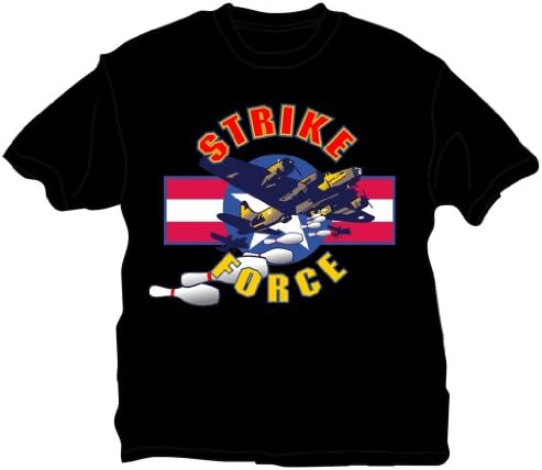 Strike Force Bowling T-Shirt- Black