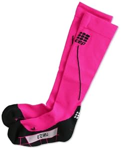 CEP Women's Progressive+ 2.0 Run Socks, Size III (Calf 12.5-15-Inch), Pink/Black