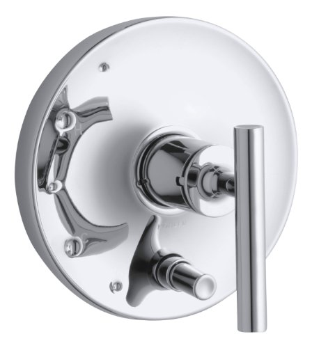 KOHLER K-T14501-4-CP Purist Rite-Temp Pressure-Balancing Valve Trim with Lever Handles, Polished Chrome