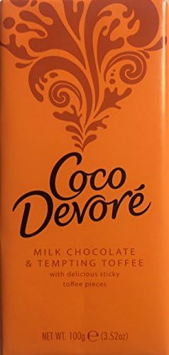 Coco Devore Milk Chocolate Tempting Toffee Bar 100g (5-pack)