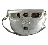 Gucci - Gucci Handbags (Silver Metallic) Romy Leather Hobo Bag 177106