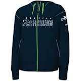 Seattle Seahawks Woman's Dazzle Trim Shuttle Hoodie, Size= X-Large