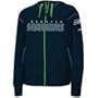 Seahawks Reebok Women's NFL Dazzle Trim Hoody ( sz. M, Navy : Seahawks )