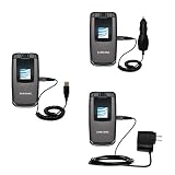 Deluxe Kit for the Samsung SLM SGH-A747 includes a USB cable with Car and Wall Charger - Gomadic Brand w/ TipExchange Technology