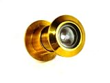 Extra-Large Brass Door Viewer Peephole - Wide 200-Degree Fish-Eye View - Taiwan