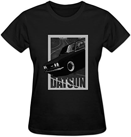 YONGZ Women's Datsun 510 Print Style Personality tshirt L Black