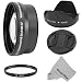 Essentials Kit for 52MM DSLR (NIKON, PENTAX) - Includes: 2.0X Professional Telephoto Lens + 52MM UV (Ultraviolet) Filter + Flower Lens Hood + Center Pinch Lens Cap + Premium Goja Microfiber Cleaning Cloth (NIKON D40 D40X D60 D80 D90 D3000 D3100 D5000 D5100, PENTAX K-r K-x K-m K10D K20D K200D)